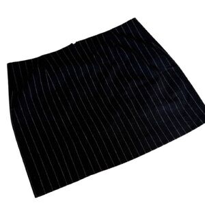 CLEARANCE - Madewell Black Pinstripe Wool Mini Skirt 6 | Chic Office & Casual